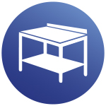 Stalgast Arbeitstische mit Grundboden Edelstahl