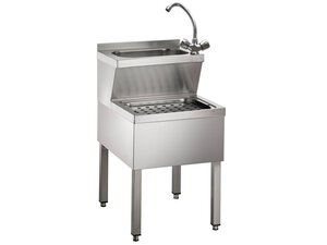 Handwasch-Ausgussbeckenkombination aus CNS 500 x 600 x 850mm