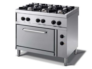 Gasherd mit 6 Flammen 30kW, 3x4kW, 3 x 6kW, Elektro...