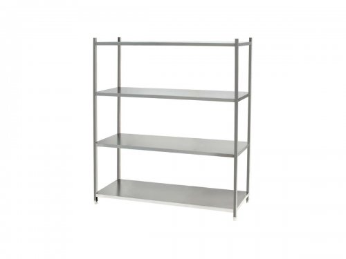 Regal, Edelstahl, Traglast je Boden max.150 kg, BTH 200 x 48 x 200 cm