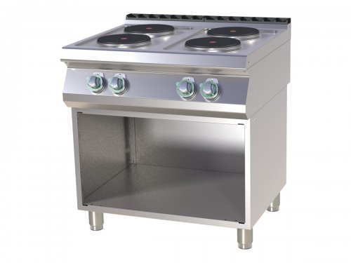 Elektroherd mit offenem Unterbau, 4x 2,6 kW, BTH 80 x 73...