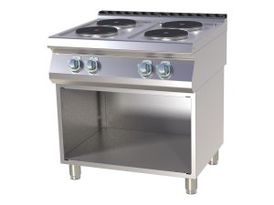 Elektroherd mit offenem Unterbau, 4x 2,6 kW, BTH 80 x 73...