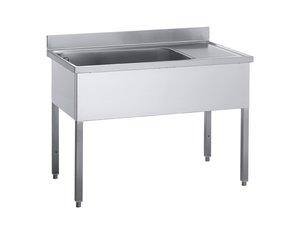 Sp�ltisch mit 1 Becken links und Abtropffl�che, BTH 180 x...