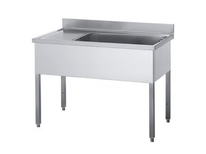 Sp�ltisch mit 1 Becken rechts und Abtropffl�che, BTH 200...