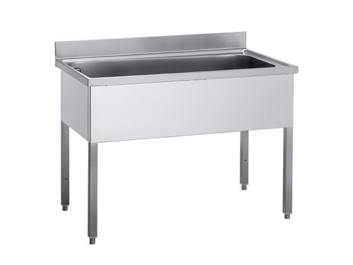 Sp�ltisch mit 1 Becken zentral, BTH 120 x 70 x 85 cm