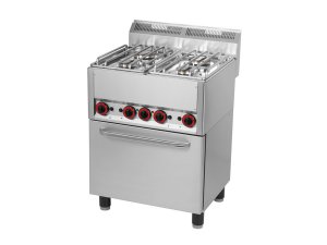 4-Flammen-Gasherd mit Heiluftofen GN 1/1, 13,2 kW, BTH...