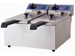 Doppel-Fritteuse, 2x 5 Liter, Elektro, 480x420x310 mm