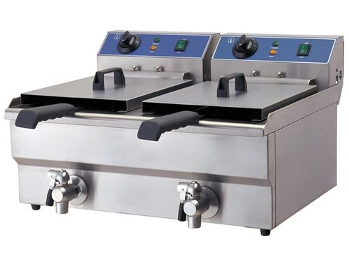 Doppel-Fritteuse 2 x 6 Liter, Elektro, 570x460x325 mm