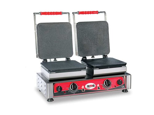 Waffeleisen doppelt Backplatte aus Gusseisen 2 x 23 x 23 cm