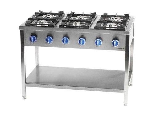 Gasherd Serie 700 - G20, 6-Brenner (3,5+3x5+2x7), 1200 x...
