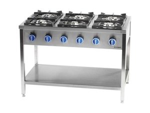 Gasherd Serie 700 - G20, 6-Brenner (3,5+3x5+2x7), 1200 x...