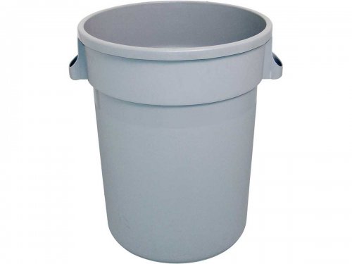 Abfallcontainer rund, grau, 80 Liter