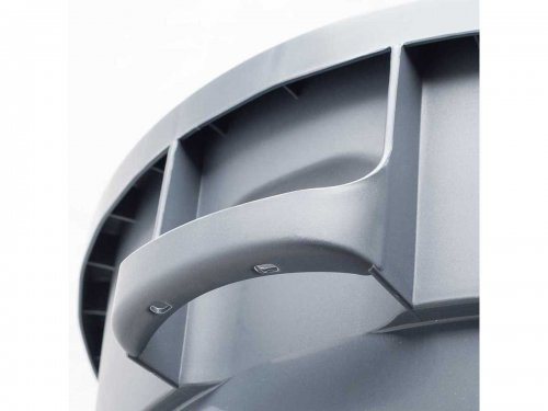 Abfallcontainer rund, grau, 80 Liter