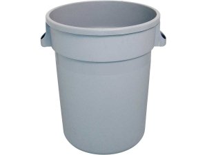 Abfallcontainer rund, grau, 80 Liter