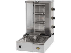 Gas-Gyrosgrill Kapazit�t 15 kg, 2 Heizelemente 7 kW
