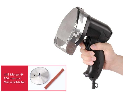 Elektrisches Gyros-/Dnermesser Messer:  100 mm  und Messerschleifer