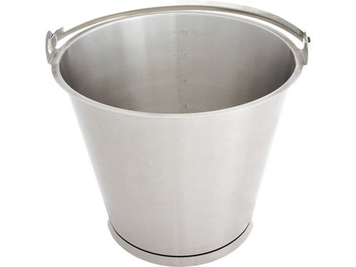 Edelstahleimer, mit Bodenreifen und Maeinteilung,...