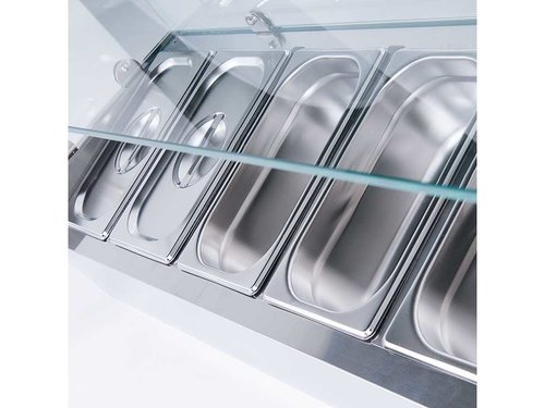 Pizzak�hlaufsatz TOM14G, f�r 5 x GN 1/4 (H�he 150 mm), BTH 1200 x 335 x 435 mm