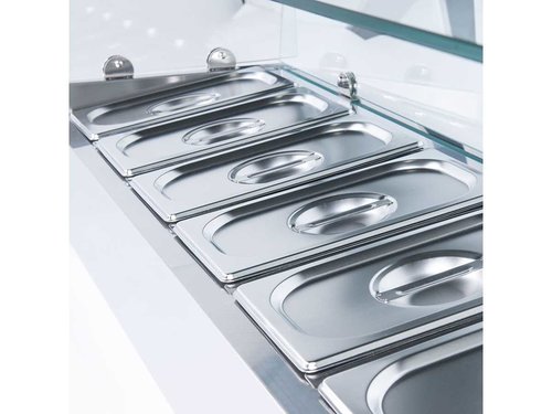 Pizzak�hlaufsatz TOM14G, f�r 6 x GN 1/4 (H�he 150 mm), BTH 1400 x 335 x 435 mm