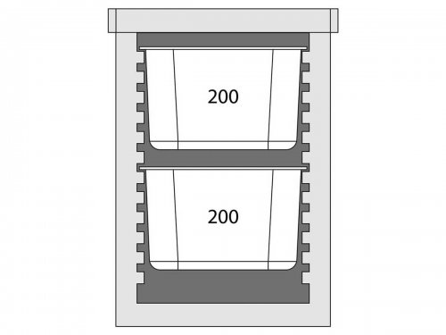 Transport-Thermobeh�lter, Frontlader f�r 6 x GN 1/1 (65 mm), BTH 650 x 450 x 625 mm