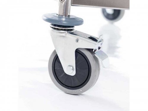 Servierwagen aus Edelstahl, mit drei Borden, 860 x 540 x 920 mm (BxTxH)