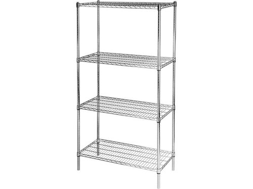 Lagerregal aus verchromten Stahl, Abmessung 900x400x1800...