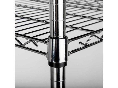 Lagerregal aus verchromten Stahl, Abmessung 900x400x1800...