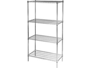 Lagerregal aus verchromten Stahl, Abmessung 900x400x1800...