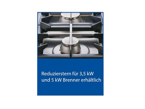 Gas-Kochfeld Gasherd 36,5 kW Serie 700 ND, G20, 6-Brenner (3,5+2x5+2x7+9)