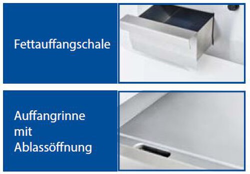 Elektro-Griddleplatte, Grillfl�che glatt, Auftischger�t, BTH 400 x 700 x 850 mm