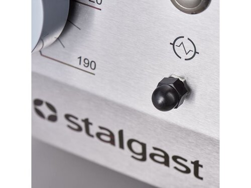 Gas-Griddleplatte, Grillflche glatt, 6,5 kW, Auftischgert, BTH 400 x 700 x 250 mm