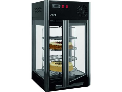 Kuchenvitrine Modell ISABELL schwarz 470 x 470 x 870 mm