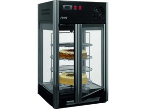 Kuchenvitrine Modell ISABELL schwarz 470 x 470 x 870 mm