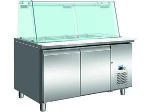 Khltisch mit Glasaufsatz 314 Liter 1360 x 700 x 1455 mm