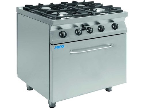 Gasherd mit Gasbackofen 4 Brenner 2x 3,5 kW 2x 6 kW 800 x...