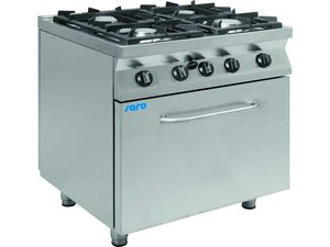 Gasherd mit Gasbackofen 4 Brenner 2x 3,5 kW 2x 6 kW 800 x...