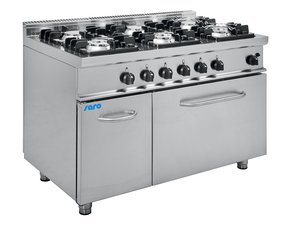 Gasherd mit Gasbackofen Modell E7/KUPG6LN, 6 Flammen, GN...