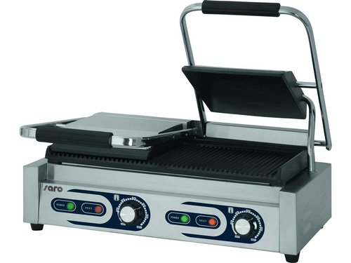 Elektro-Kontaktgrill Modell PG 2 Grillplatte gerillt 230...