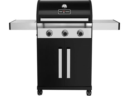 BBQ-Grill Gas, 1280x530x1145 mm, schwarz, 3x Brenner 3,5...