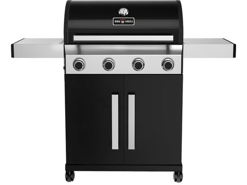 BBQ-Grill Gas, 1390x530x1145 mm, schwarz, 4x Brenner...