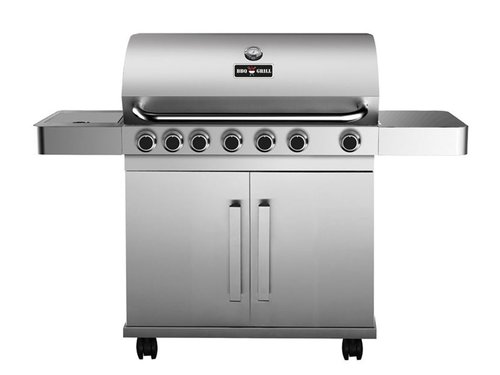 BBQ-Grill Gas, 1570x640x1180 mm, Edelstahl-Ausfhrung, 6x...