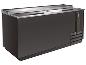 Flaschenk�hler schwarz mit Schiebedeckel, 417 Liter, 1250...