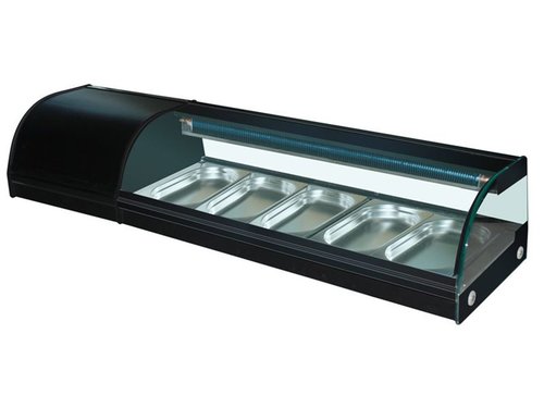 Sushivitrine Sushi Theke, schwarz, fr 7x GN 1/3, 1800 x...