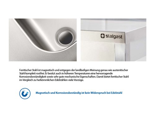 Eckarbeitstisch mit Grundboden ohne Aufkantung 700x700x850 mm fest verschwei�t