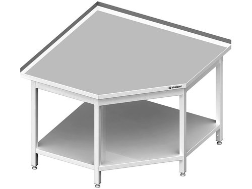 Eckarbeitstisch mit Grundboden und Aufkantung 600x600x850...