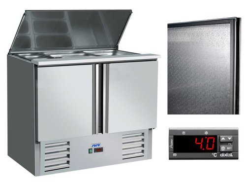 Saladette mit Teleskop-Schiebedeckel Saro EMS 900