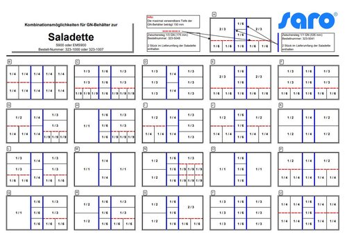 Saladette mit Teleskop-Schiebedeckel Saro EMS 900