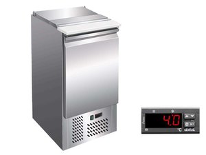 Saladette mit Teleskop-Schiebedeckel 435 x 700 x 850 mm