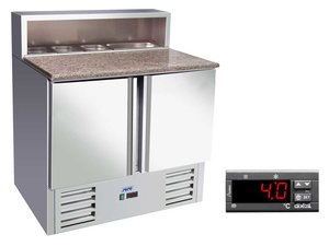 Pizzatisch mit Granitarbeitsplatte B 900 x T 700 x H 1100 mm