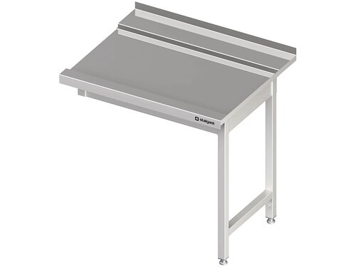 Ablauftisch Anbauseite links auf zwei Beinen mit...